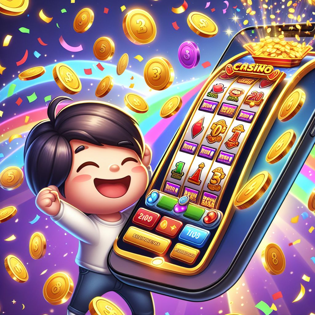 Bat1777 app interface on smartphone with casino games and winning coins